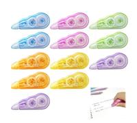 12 PCS Rubans Correcteurs Mini, Bande de Correction Tape 4 m x 5 mm, Rouleaux de Correcteurs Souris, idéal pour l’École, le Bureau et les Projets DIY, en 6 Couleurs Attrayantes, correcteur blanc
