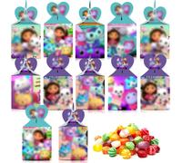 12 Pcs Sac Anniversaire Gabby, Sac Bonbon Anniversaire Gabby, Sachet Papier Enfant, Gabby Boîte De Bonbons, Sachet Bonbon Gabby, Boite A Bonbon Anniversaire, Gabby Sachet Anniversaire