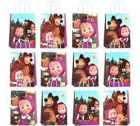 12 Pcs Sachet Party, Sachet Bonbon Masha, Cadeau Anniversaire Enfant Mash, Sache Bonbons, Party Masha, Pour Anniversaire Enfant,Fêtes, Fête