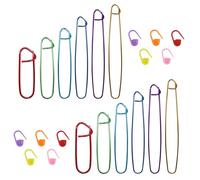 12 pcs. Set de Support d'aiguilles en Aluminium, Support de Mailles, Aiguilles de sécurité pour Le Tricot, Aiguilles à Crochet avec Boucle d'identification 20, pour Le Bricolage de Tricot