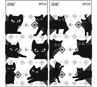 12 Pcs Signets Magnétiques Signets Noir Pour Femmes Signets Chats Mignons Pour Amoureux Des Chats Cadeaux Marqueurs De Page De Livre Magnétiques Pour Enseignants Étudiants Amoureux Des Livres