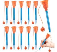 12 Pcs Stylos De Basketball,0,7mm Noir Cartoon Stylo À Bille,14 Cm Enfants Basketball Noire Encre Gel,Stylos De Sport Fantaisie,Basketball Stylo Avec Cerceau,Pour Ecole Bureau Cadeaux