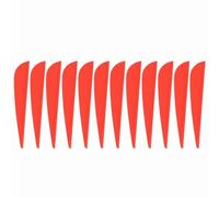 12 PCS tir à l'arc flèches Plume, 3 Pouces tir à l'arc fletchings réel Turquie Bouclier Plumes Bricolage flèche Plume(Rouge)