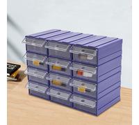 12-Pcs tiroir empilant le cabinet de mémoire, multi-compartiment organisateur-conteneur de rangement, rangement de bijoux, vernis à ongles, snacks