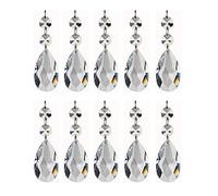 12 pendentifs en forme de goutte - En cristal - Pour lustre en cristal -Décoration de bureau, maison, mariage