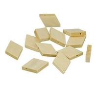 12 perles en bois losanges 30 mm - Artemio Beige G