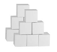 12 Petites boîtes-cadeaux blancs, 10x10x10 cm Boîtes-cadeaux en carton en papier blanc avec couvercles pour cadeaux, fêtes, anniversaire, mariage, communion, collier, boucle d'oreille, bonbons