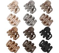 12 Petites Pince a cheveux femme - Pinces à cheveux Moyenne pour les femmes et les filles, 1.18Inch Pince Octopus Pinces à cheveux pour les femmes Cheveux fins