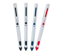 12 petits fantômes rotatifs Core Pen Positive Posture Student Brush Pen - Rouge - 0,5 mm
