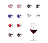 12 Pezzi Segna Bicchieri Calici,Segnabicchieri per Calici,Segna Calici da Vino,Identificatori di Charm Per Bicchieri da Vino,Per Calici da Champagne,Cocktail,Bevande,Bar,Feste,Martini