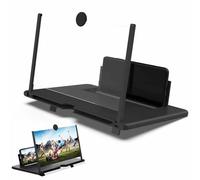 12" Phone Screen Magnifier,3D Pull-Out HD Screen Phone Projector,Stereoscopic Magnifier Newest Version Clearer,Foldable Stand for Watching Movies Playing Games,Supports All Smartphones(A)