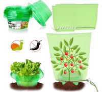 [12 Pi¿¿Ces+12 Pi¿¿Ces Filet]Protection Anti-Escargots, Protections Anti-Limaces, Protection Contre Les Escargots, Pour Vos Plants De Salades Et Choux - Prot¿¿Ge Les Plantes Contre Les Animaux