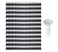 12 Pics Anti Pigeons pour Balcon, Pic Anti Chat - Contient 100 Serre-Câbles en Nylon (2,4 mm de Largeur) - Convient pour Les Murs de Jardin, Autour des Oiseaux, Chats, Chiens (Noir, 33,5 cm).