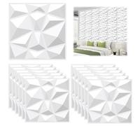 12 pièce Papier Peint 3D Brique Pierre Adhesif Mural Autocollant, Stickers Panneaux Muraux 3D Mural, Dalle Plaque PVC Adhesive Murale, Décorations Murales, Papier Peint Autocollants Décoratifs