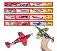 12 Piece Planeurs Polystyrène, Avion Polystyrene Planeur, Avions en Polystyrène Expansé Différents Motifs, Planeur en Mousse, Voler Planeurs Polystyrène, Cadeaux d'anniversaire pour Garçons & Filles