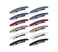 12-Piece Set of Hair Barrettes for Women in 6 Vibrant Colours, Ideal for Medium to Thick Hair Styling