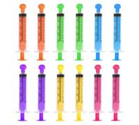 12 Pièces 10ml Seringues en Plastique avec Capuchon, Seringue Réutilisable sans aiguille, Seringues Stériles, Seringue D’alimentation Colorée, pour L'alimentation Des Animaux Domestiques laboratoires