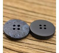 12 pièces 15/20/25/28/30MM Surface irrégulière café bleu foncé boutons de couture en résine ronde 4 trous boutons de manteau boutons en résine pour l'artisanat