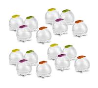 12 Pièces/16 Pièces Plateaux À Glaçons Moules À Glaçons De Forme Ronde Faciles À Libérer Pour Les Cocktails De Whisky Jus De Boissons Moules À Glaçons En Silicone Boules