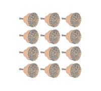 12 Pieces 35mm Boho Dresser Knobs Rattan Knobs Wood Drawer Knobs Round Wooden Dresser Handles With