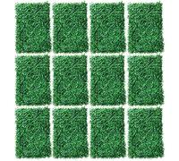 12 pièces 40 x 60 cm Panneau artistique Haie murale Décor Fake Clôture Buis Panneaux Maison Plante artificielle Tapis d'herbe Plaque Feuillage Herbe Cuisson Haie brise-vue Plantes Décoration murale