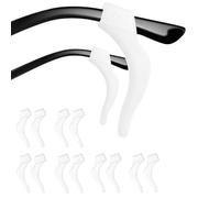 12 Pièces 6 Paires Lunettes Porte-lunettes Anti-dérapant,Crochets D'oreille Lunettes en Silicone Crochets Anti-dérapant,Embouts De Branches Antidérapants,Pour Lunettes De Soleil Lunettes,Blanc
