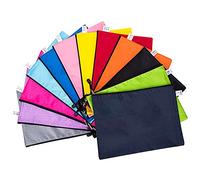 12 Pièces A4 Pochette Document Étanche en Tissu Oxford pour L'école, le Bureau, les Devoirs, les Cosmétiques, le Stockage des Reçus