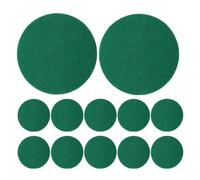 12 Pièces Accessoire Air Hockey Rond Vert en Feutre Polyester | Remplacement Rapide des Patins, Glisse Fluide Retrouvée, Protection de Surface, pour Soirées de Jeu