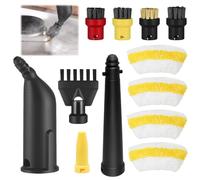 12 Pièces Accessoires de Nettoyeur à Vapeur pour Kärcher Sc1 Sc2 Sc3 Sc4 Sc5, Buse Manuelle, kit de Pièces de Rechange avec Buse allongée, Brosse Ronde, Brosse à Joints, Chiffons en Microfibre