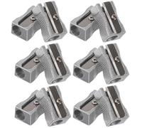 12 Pièces Aiguisoir Manuel en Métal Trou pour Crayons, Bureau | Surface Lisse, sans Pile ni Électricité, pour Crayons de Couleur Bois, Étudiants et Collectionneurs
