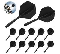 12 Pièces Ailettes de Fléchettes avec Tiges, Tige et Ailettes de Fléchette Intégrées, Integrated Dart Flight and Shaft, Accessoires de Fléchettes pour Fûts de Fléchettes avec 2BA Diamètre de Filetage