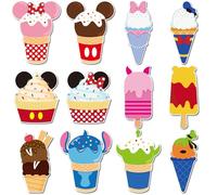 12 pièces Aimants de réfrigérateur pour Les Enfants, aimants de réfrigérateur de croisière de Souris de crème glacée Mignon pour Les,Cute Ice Cream Mouse Fridge Magnet for Toddlers Kids Magnets