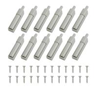 12 Pièces Amortisseur Porte, Ralentisseur de Porte Amortisseur de Meuble Softclose à Fermeture Amortie Push to Open Equipé d'un Embout en Caoutchouc Souple avec 24 Vis pour Cuisines Bureaux et Chambre