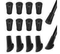 12 Pièces Antidérapant Bâtons De Marche Tampons en Caoutchouc, Résistant à Labrasion Pied De Canne d'escalade, pour Tous Les Bâtons De Randonnée, 2 Styles (Inner 11mm)