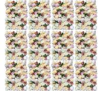 12 pièces artificielles mur de fleurs en soie bouquet de roses mur de fleurs panneau mural mariage rose 40*60cm lieu de mariage arrangement floral décoration