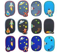 12 Pieces Astronaute Broderie Patch Thermocollant, Ecusson Thermocollant Enfant, Broderie Exquise, Motifs Spatiaux, pour Vêtements, Vestons, Chemises, Chapeau, Sac à Dos, Jean