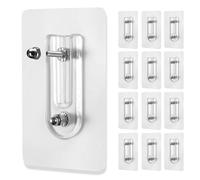 12 pièces auto-adhésifs double écrou réglable crochet, Vis Adhésives Détachables, Crochets, Convient pour accrocher des photos, des images, des peintures murales, des horloges, etc. (6mm + 10mm)