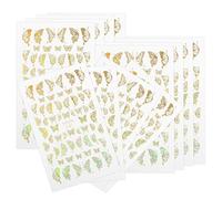 12 Pièces Autocollant Nail Art à la Mode Ustensile de Simulation Autocollants Papillon Papillons Papillons Décalcomanie pour Manucure, Autocollants pour Ongles Les (#2)