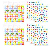 12 Pièces Autocollants Fleurs Gommettes, Enfant Autocollants, Stickers Colorés pour Scrapbooking DIY Bouteilles d'Eau Laptop Portable Skateboard Scrapbooking Deco