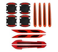 12 Pièces Autocollants Réfléchissants De Voiture, Bandes Anti-Collision De Voiture, Housse De Protection Anti-Rayures pour Poignée De Voiture, Accessoires De Voiture