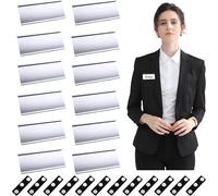 12 Pièces Badges Nominatifs Magnétiques Plaques Porte-Noms Avec 3 Aimants Étiquette De Nom D'aimant Badges Nominatifs Pour Vêtements Pour Les Bureaux, Conférences, Écoles, Hôpitaux (72 * 32 Mm)
