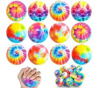 12 Pieces Balle Anti Stress Globe, Petite Balle en Mousse, Foam Balles Anti- Stress, Jouets Balls Anti Stress Enfant, Balle Antistress pour Enfant Ecole Elève Étude Cadeau Anniversaire