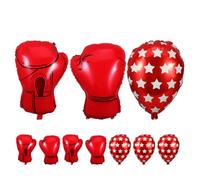 12 Pièces Ballon de Boxe en Film Aluminium, Rouge pour Fête