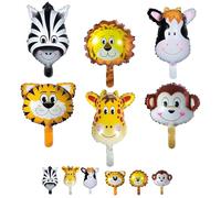 12 Pièces Ballons Animaux Jungle Animal Feuille D'aluminium Ballons Anniversaire Décoration de Fête pour Enfant Mariages Douche de Bébé Décorations