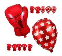 12 Pièces Ballons de Boxe Gonflables, Film Aluminium Rouge