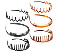 12 Pièces Bandeau Cerceaux De Cheveux Invisibles Rubans à Cheveux Pour Les Filles Accessoires De Cheveux De Printemps Cerceau De Cheveux Denté Ondulé Cerceau Tête Ondulée Plastique Healeved