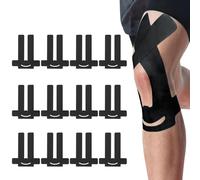 12 Pièces Bandes de Kinésiologie, Tapes Prédécoupés pour Genou, Respirant et Imperméable, Soutien Musculaire et Soulagement des Douleurs, Idéal pour Sport, Fitness, Danse