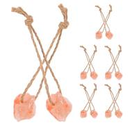 12 Pièces Bloc de Sel à Lécher Minéral avec Corde Suspendue | Beige, Usage en Pâturage et Ferme, Apport Minéral , Facile à Utiliser pour L'élevage