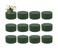 12 pièces Bloc mousse florale, mousse fleurs a piquer en cylindre, Mousses De fleurs Ronde, mousses artificielle pour compositions florales, briques de mousse1 sèches et humides, pour mariage, Magasin