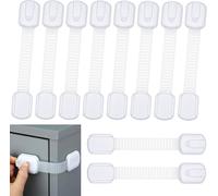 12 Pièces Bloc Porte Securite,Securite Placard,Bloque Porte,Sécurité Placard,Bloc Tiroir Securite,Securite Fenetre Pour Protection Armoire Maison